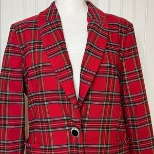 Red Tartan Women's Blazer